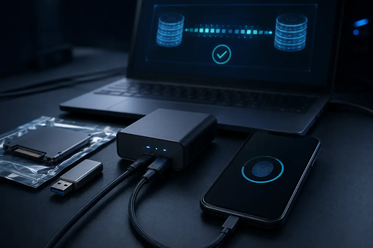 Strumentazione per l’acquisizione forense di smartphone, SSD e supporti digitali